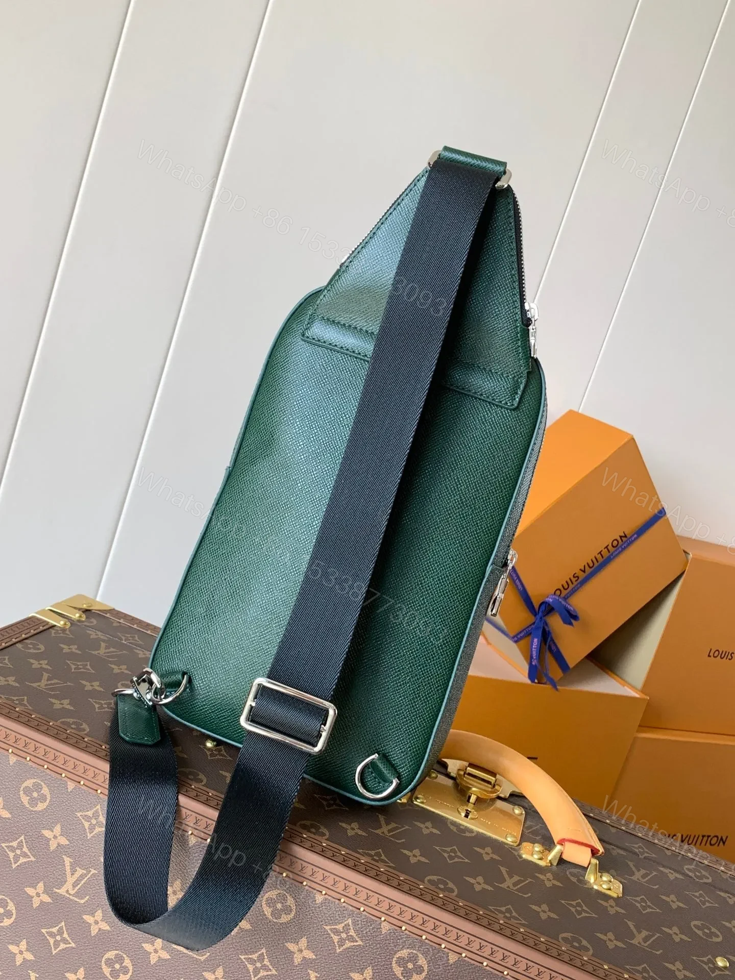 View 2 of LV AVENUE SLINGBAG 31 IN DARK GREEN TAIGA LEATHER