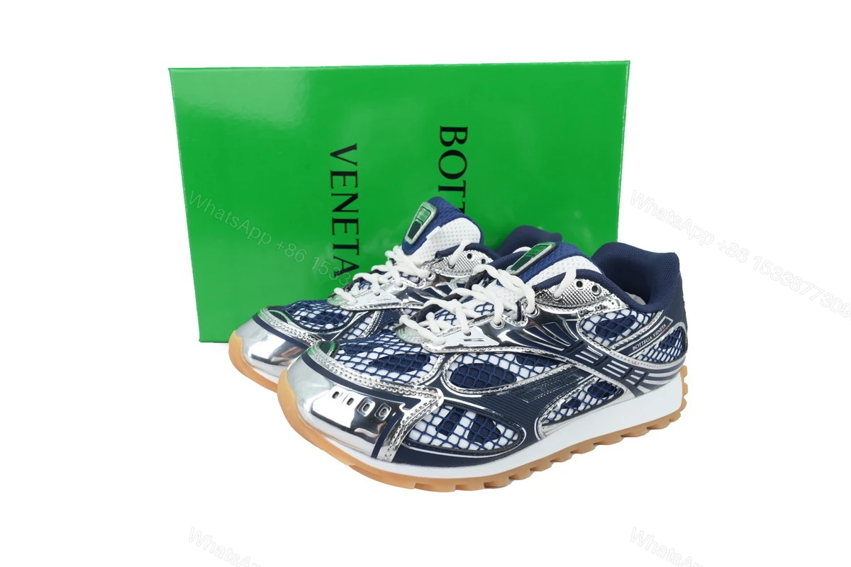 View 5 of Bottega Veneta Orbit Deep Blue Silver
