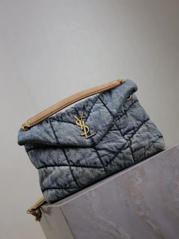 View 5 of Quilted Denim YSL-Inspired Shoulder Bag: Everyday Luxury