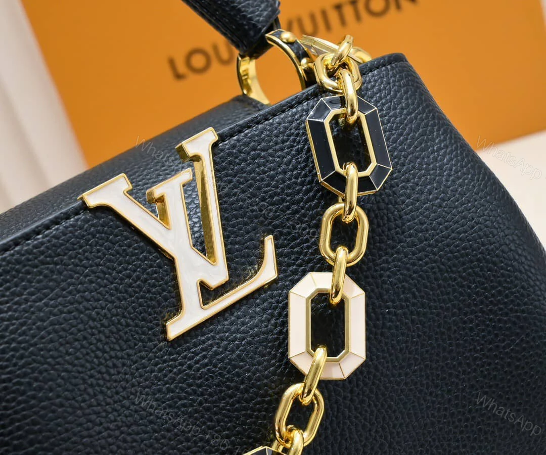 View 6 of LOUIS VUITTON CAPUCINES BB BAG WITH CHARM BLACK 27CM
