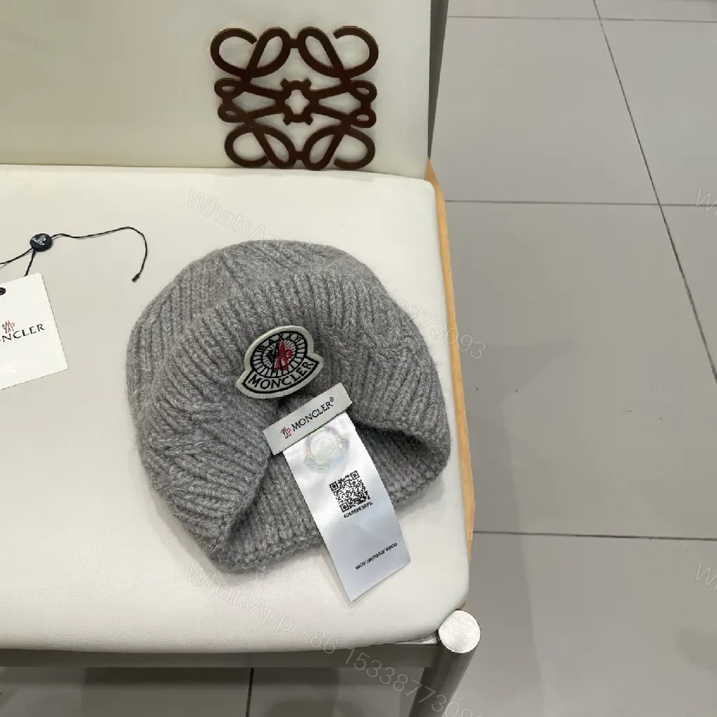 View 4 of Cozy Knit Beanie with Moncler Patch — Everyday Warmth, Elevated Style