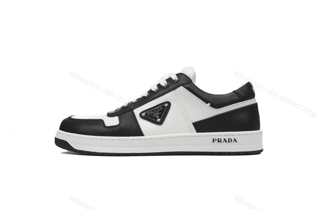 View 6 of Prada Downtown Low Sneakers Black and White