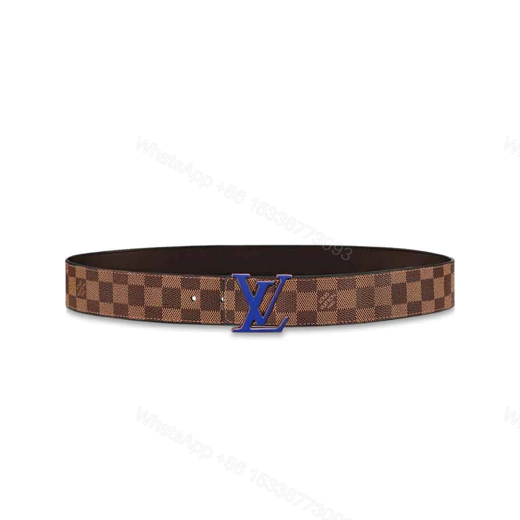 LOUIS VUITTON INITIALES 40MM REVERSIBLE DAMIER EBENE CANVAS BELT – B85 — view 1