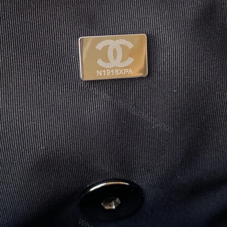 View 7 of Chic Quilted Leather Tote with Signature Chain Details