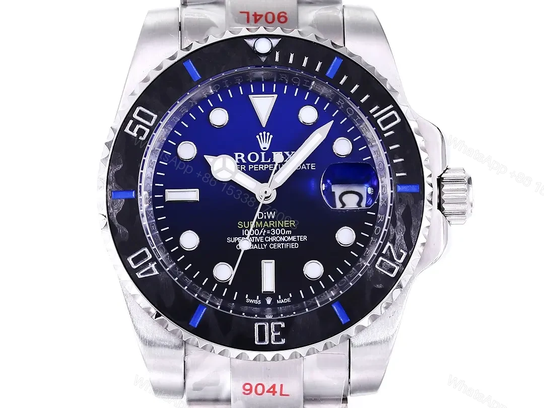 View 2 of JB Factory Clean Factory ROLEX DIW Submariner Parakeet Blue Watch