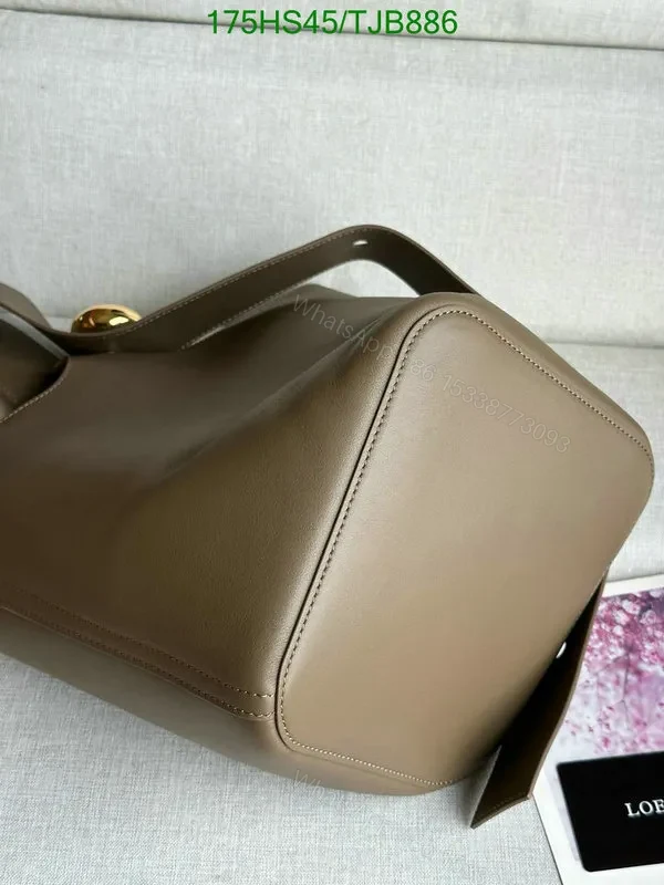 View 9 of Loewe Red Pebble Bucket Bag with Calfskin RA288