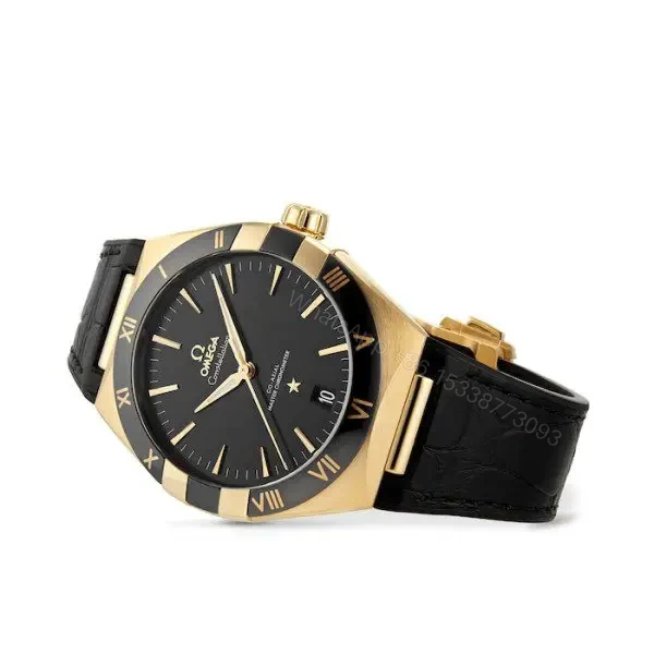 View 12 of Replica Omega Constellation Men Automatic Black Leather Watch O13163412101001