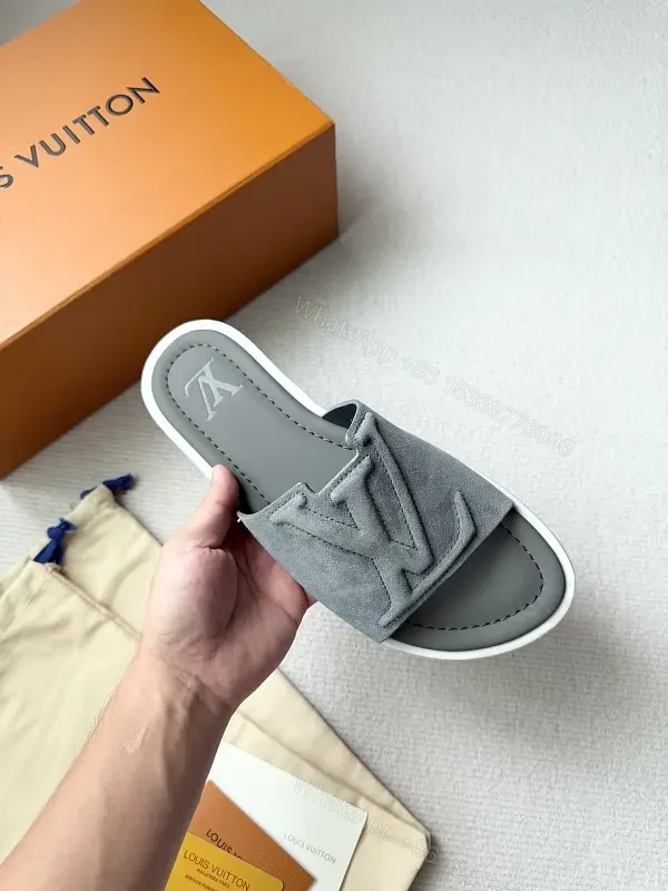Suede Slip-On Sandal with Subtle LV Motif—All-Day Comfort — view 1