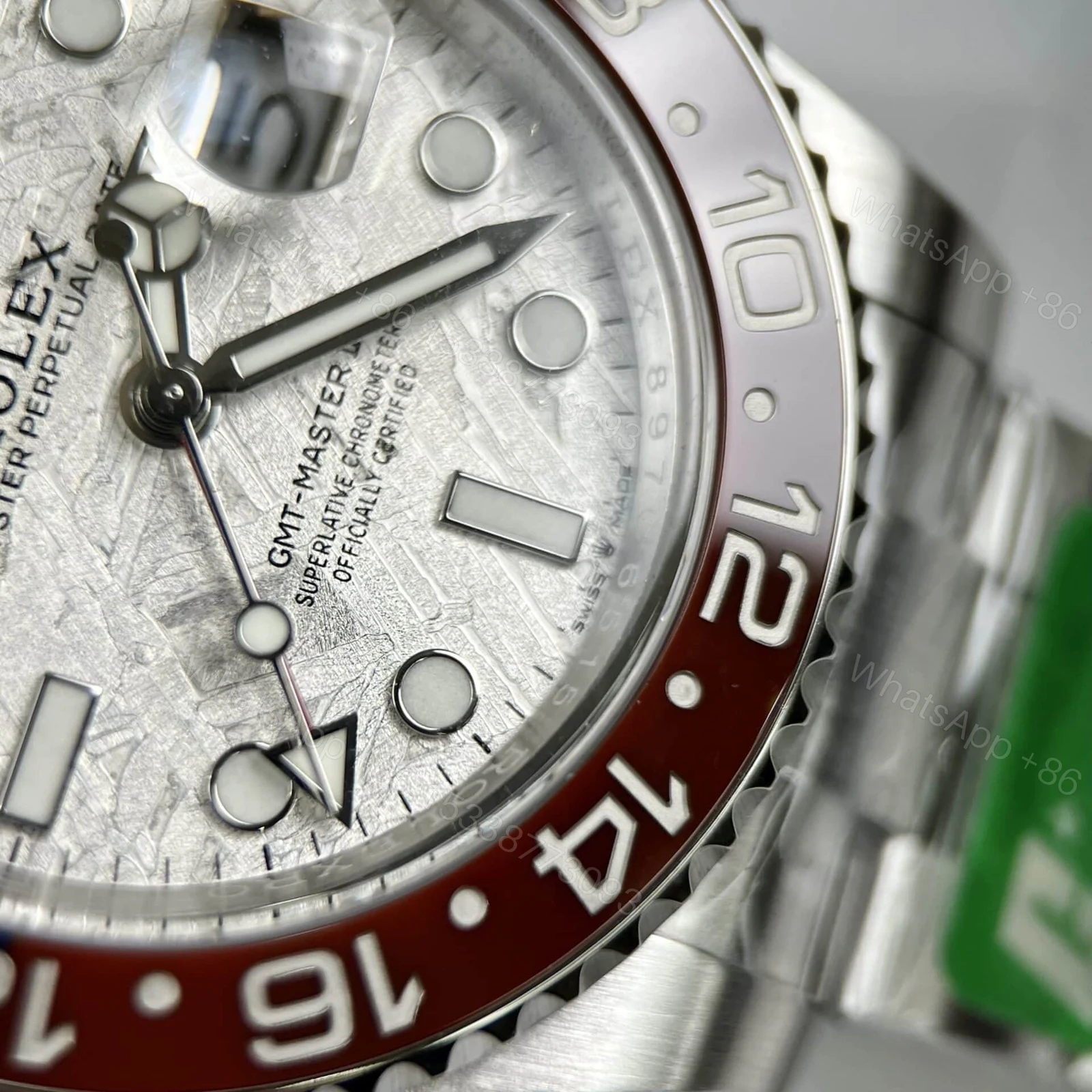 View 7 of Superclone Rolex GMT-Master II Meteorite Dial 126719BLRO “Superman” Oyster