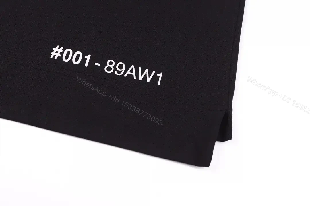 View 6 of Black Cotton Relaxed Fit Tee with Chest Text Graphic and Emblem - T-Shirt