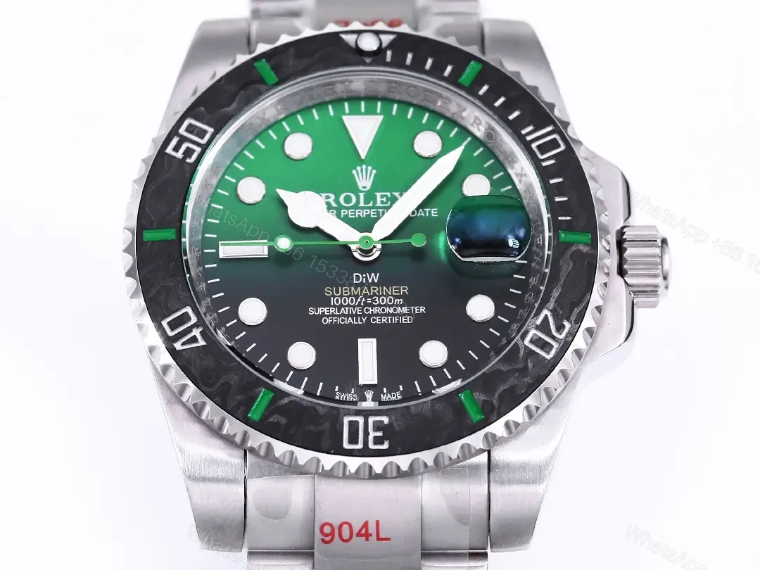 View 3 of TW Factory Clean Factory ROLEX DIW Submariner Green Gradient Watch
