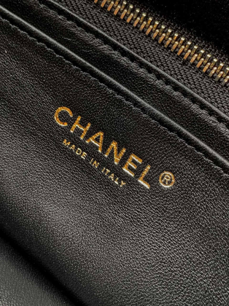 View 3 of Velvet Quilted Crossbody Bag with Gold Chain