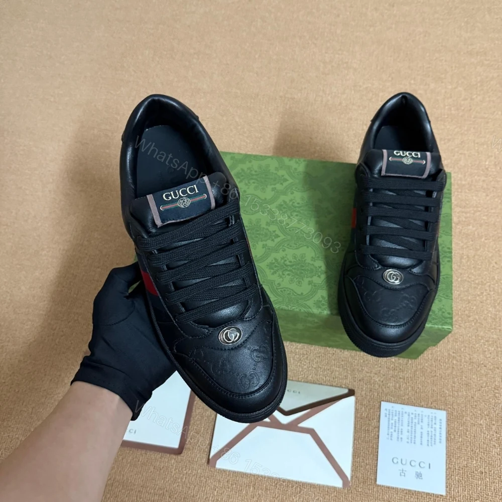 View 6 of Gucci Men Screener Sneaker Black