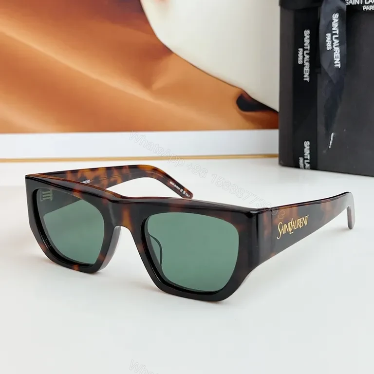 View 4 of Black Acrylic Cat-Eye Sunglasses | Luxe Saint Laurent-Inspired Comfort