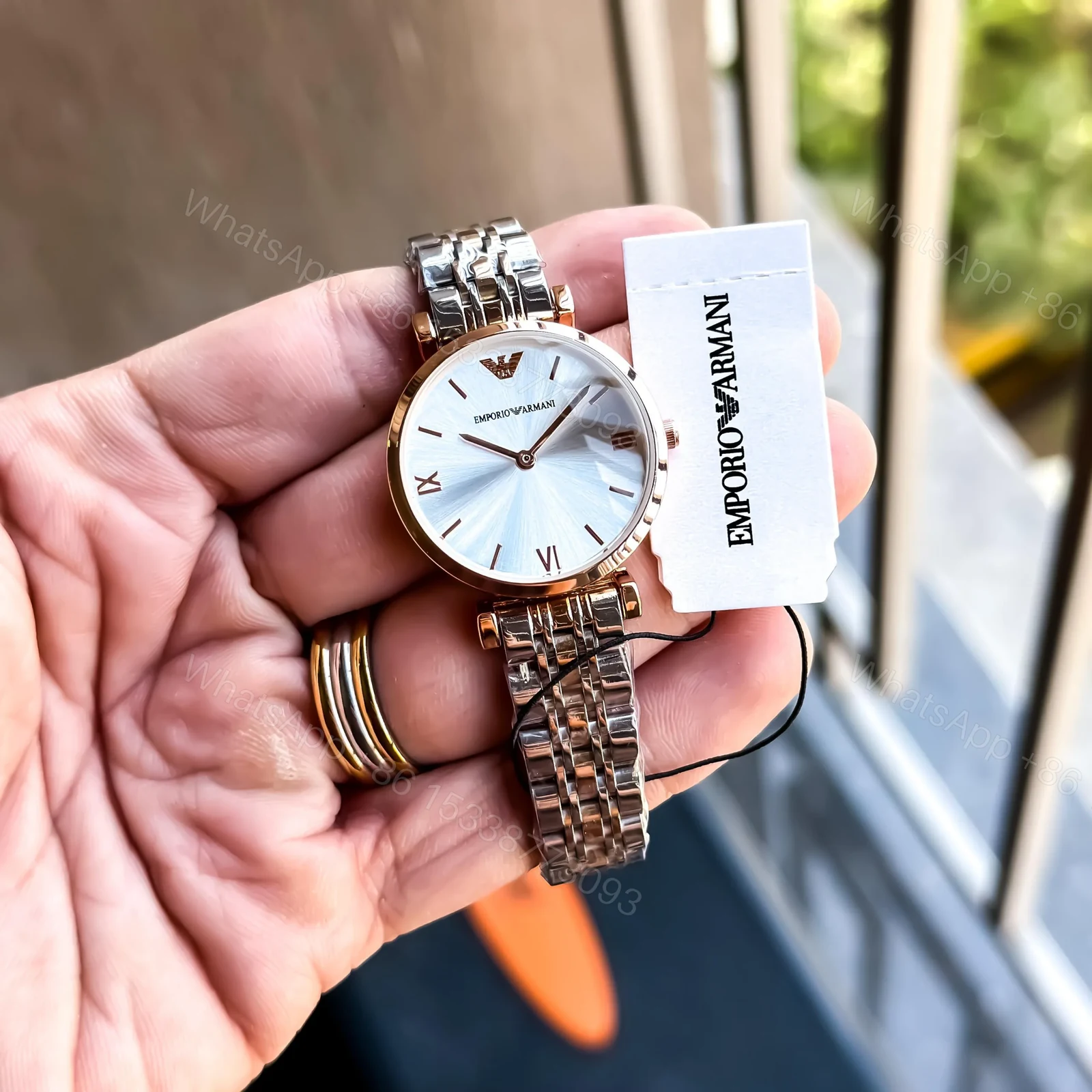 View 2 of Emporio Armani Slim Watch White Roman Dial