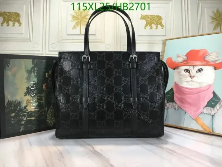 Gucci Large Black Tote Bag Replica HB270198 – Luxury AAAA Handbag — view 1