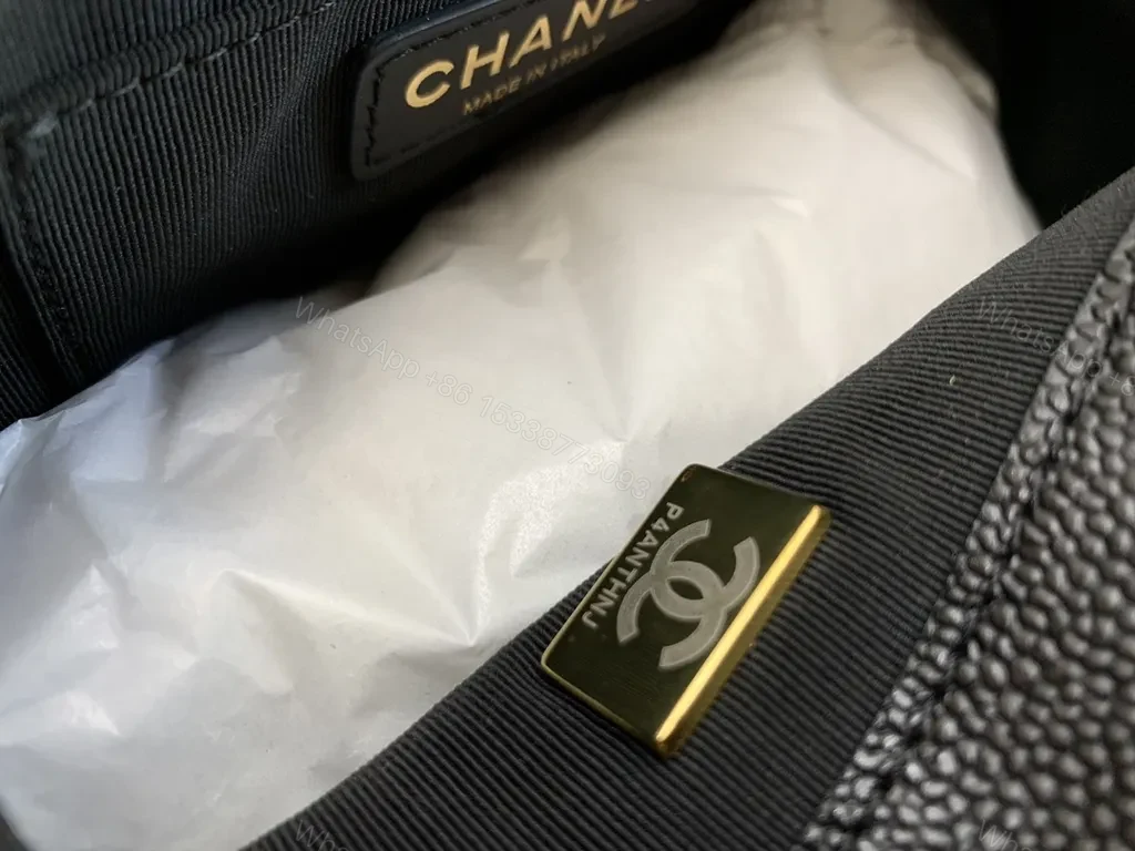 View 2 of Black Leather Quilted Mini Backpack - Chanel-Inspired Luxe
