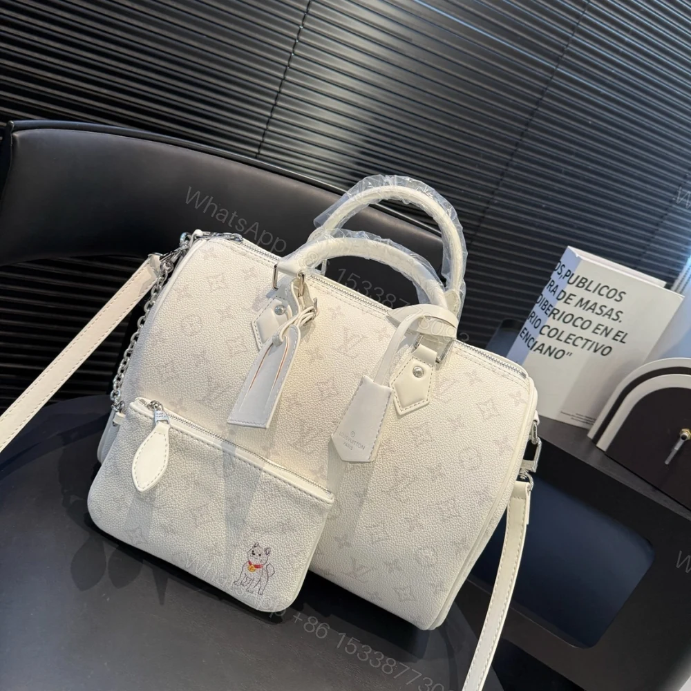 View 4 of Louis Vuitton Speedy P9 Bandoulière 30 In White 30Cm