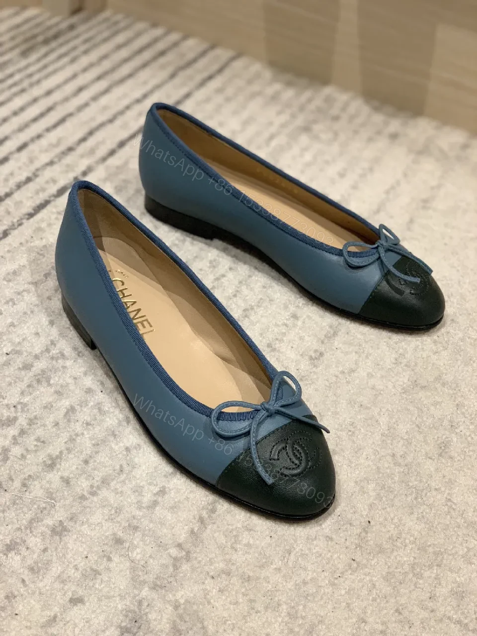 View 6 of Teal & Black Ballet Flats: Subtle Luxury, All-Day Comfort