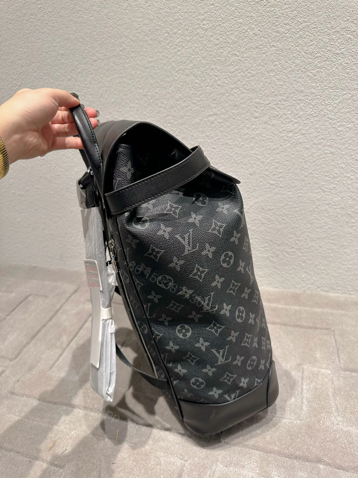 View 3 of Louis Vuitton Monogram Eclipse Steamer Backpack