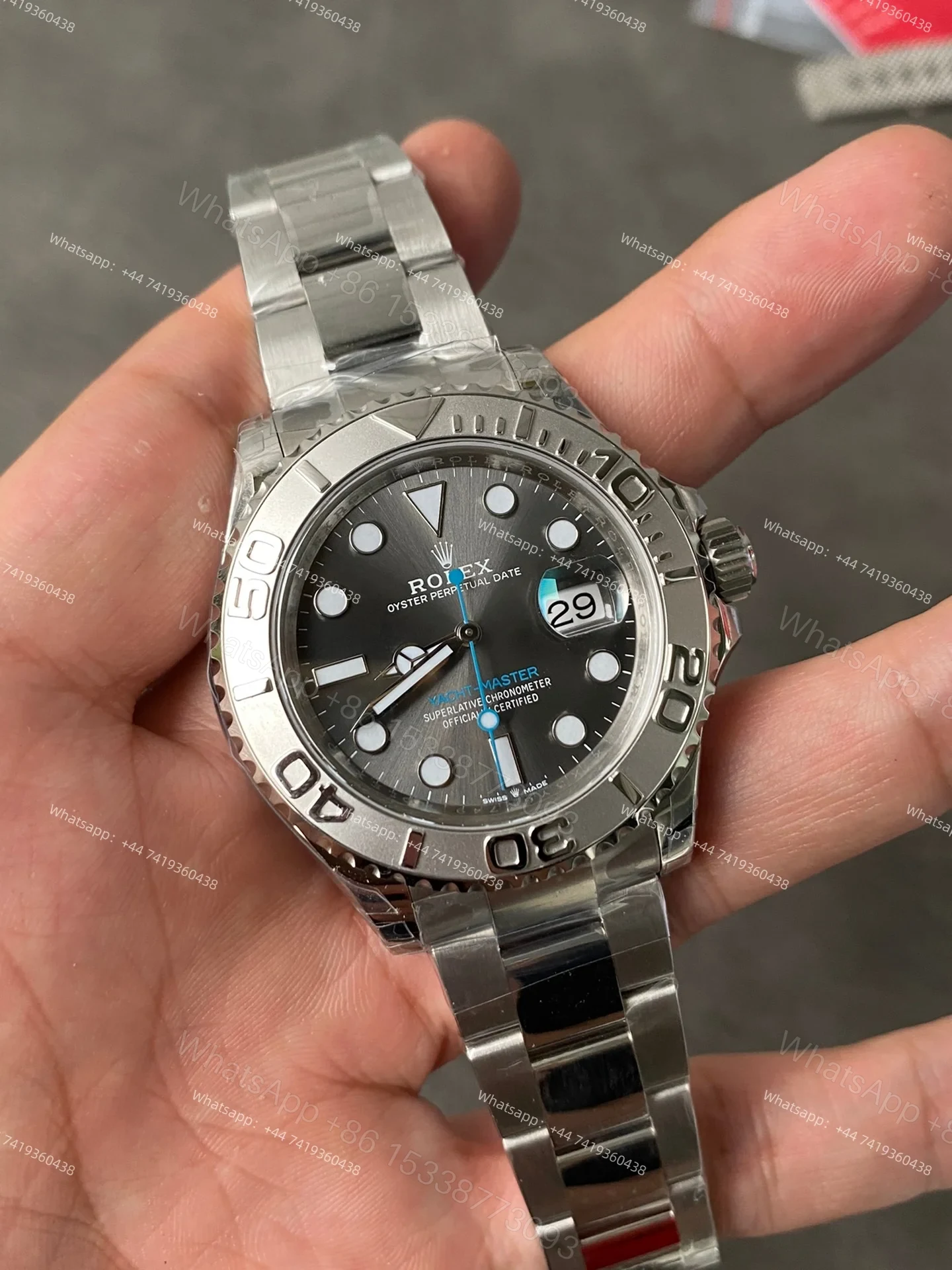 View 3 of Rolex Yacht-Master M126622-0001 1:1 Replica Rhodium Slate Grey Dial 40MM 3235 Movement Super Clone Watch