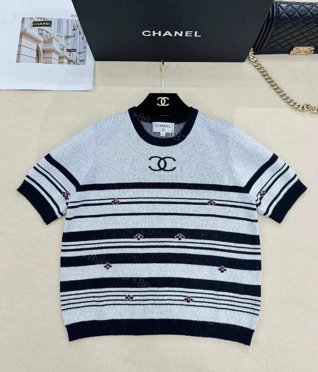 View 6 of Navy Stripe Knit: Modern Luxe Casual Crewneck Sweater
