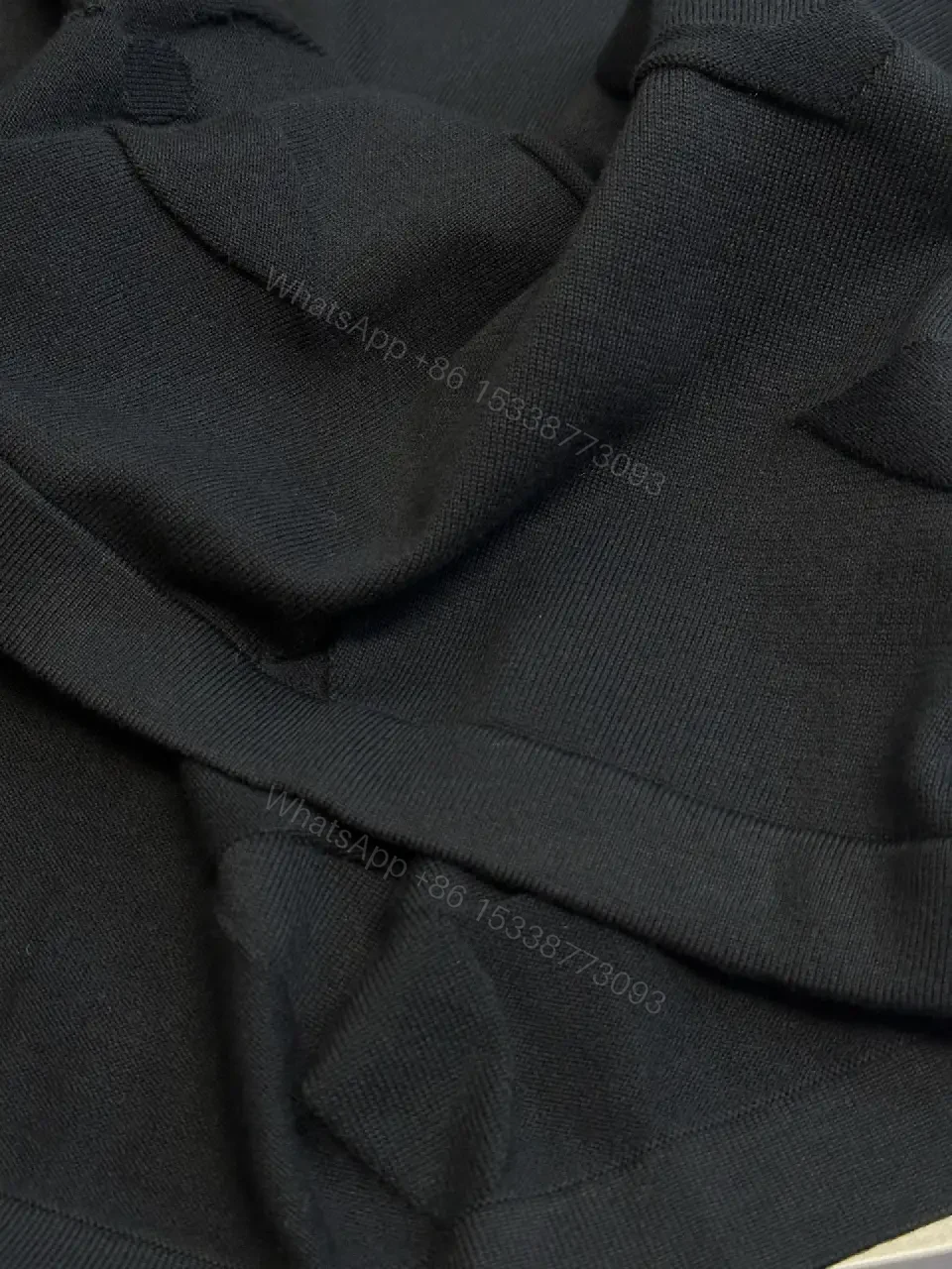 View 5 of Dark Charcoal Embossed LV Monogram Tee, Relaxed Fit Crewneck Short-Sleeve
