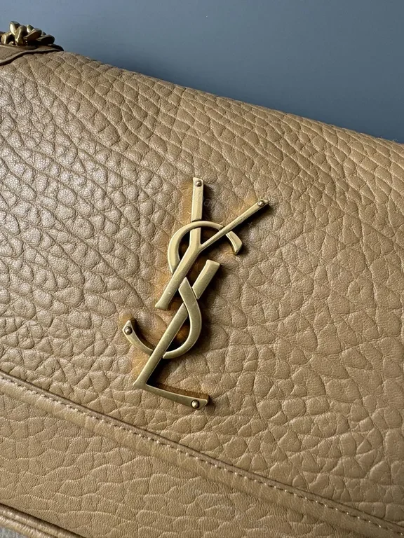 View 2 of Chic Pebbled Leather Bag â€” Textured Luxury, YSL Hardware, Crossbody