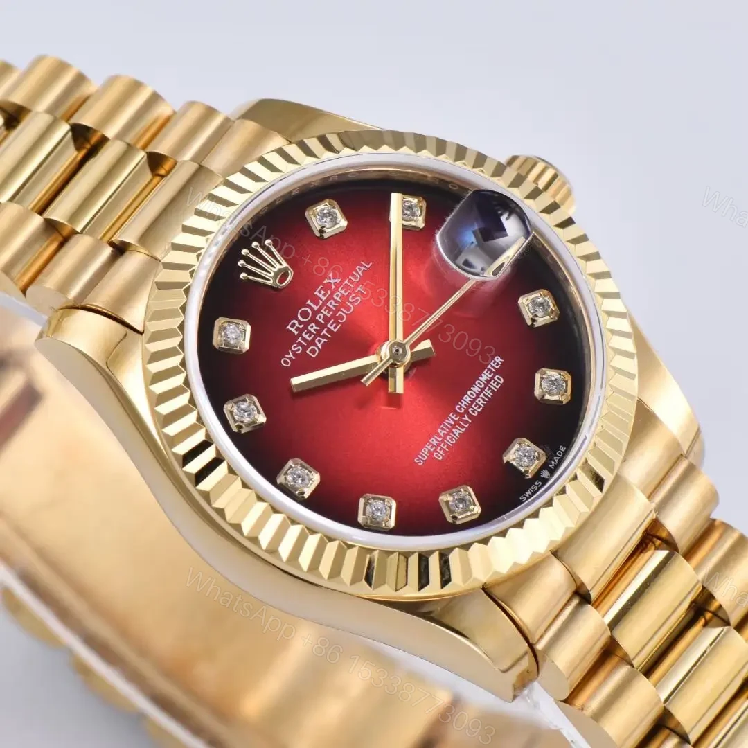 View 2 of Super Clone Rolex Datejust Red Gradient Dial 36MM President Bracelet 278278-0049