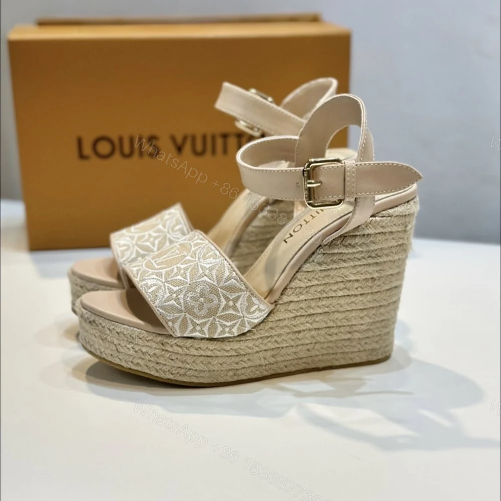 View 8 of LOUIS VUITTON HELIOS WEDGE ESPADRILLE BEIGE 1AHLL6