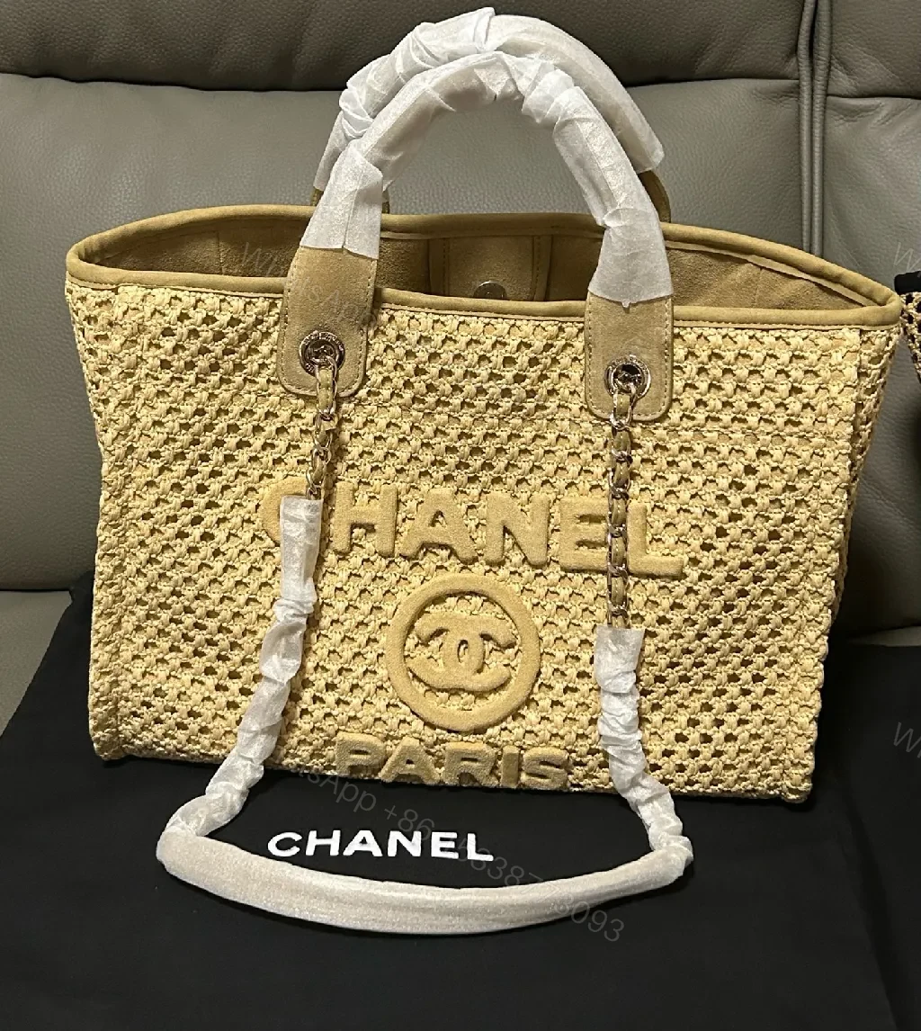 View 3 of Woven Tote with Sculpted Logo Detail + Top-Handle Carry