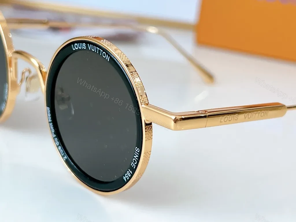View 3 of Louis Vuitton Round-Frame Sunglasses: Chrome, Polarized Mirrored