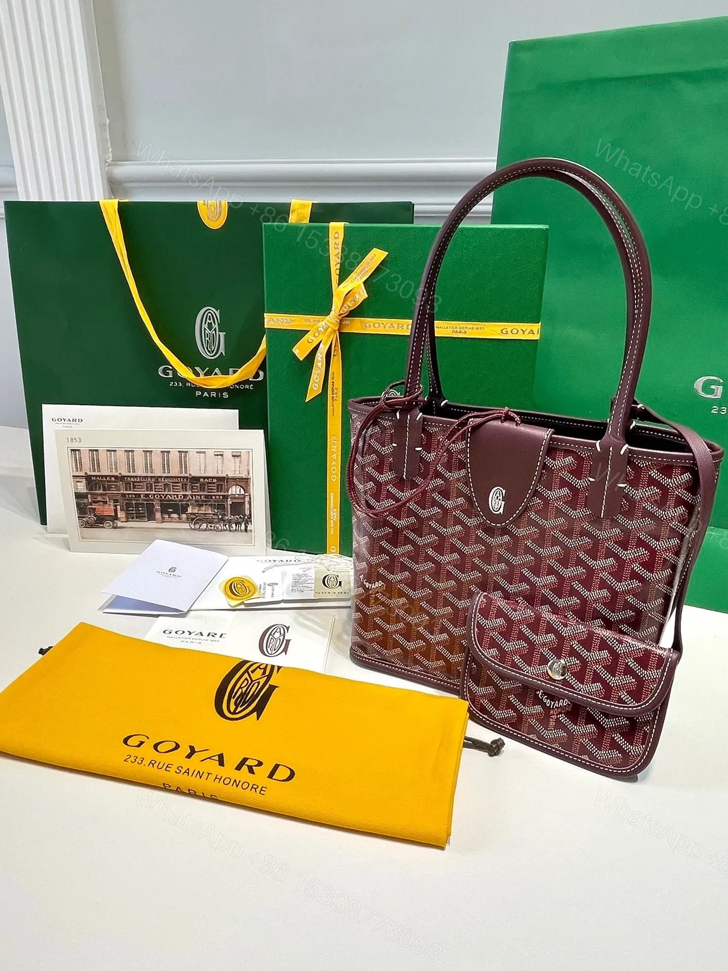 Goyard Anjou Mini in Burgundy — view 1