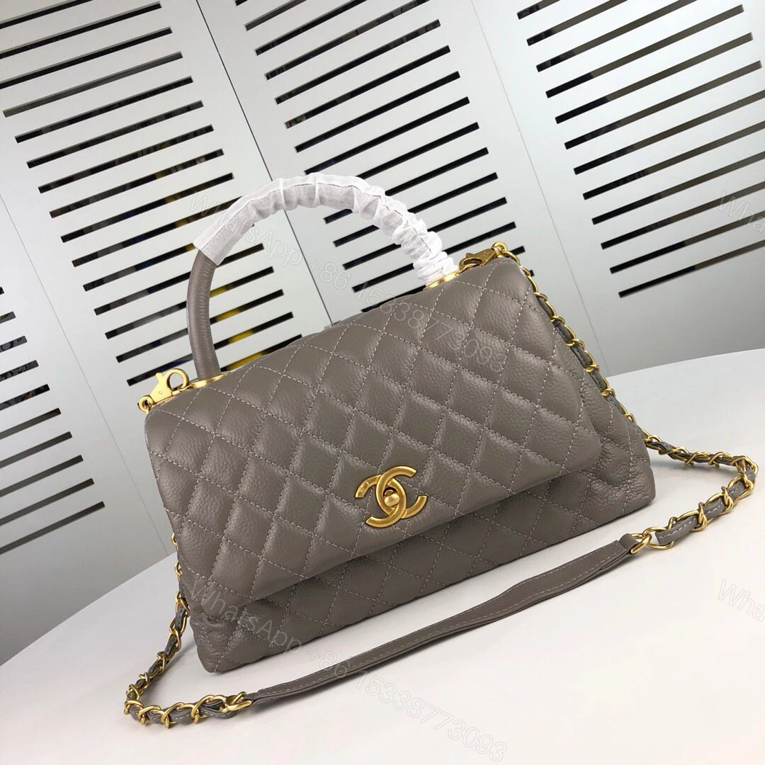 Chanel Coco Bag Quilted Caviar With Lizard Blue — view 1