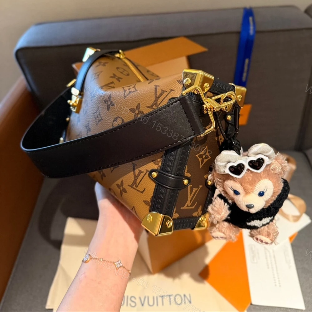 View 3 of Louis Vuitton Side Trunk Monogram Bag Brown 23Cm M47139