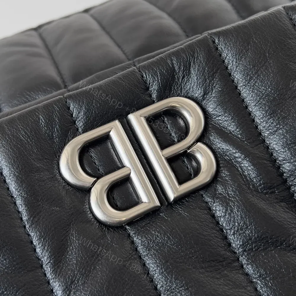 View 4 of 高仿Balenciaga*Monaco系列衍縫線牛皮單肩包S