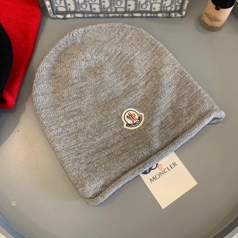 View 6 of Cozy Moncler Knit Beanie - Merino-Wool, Subtle Prestige