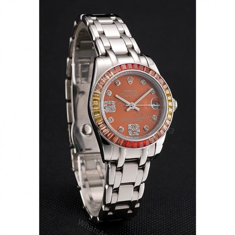 View 3 of Replica Rolex Datejust Orange Dial REP016821 33 mm