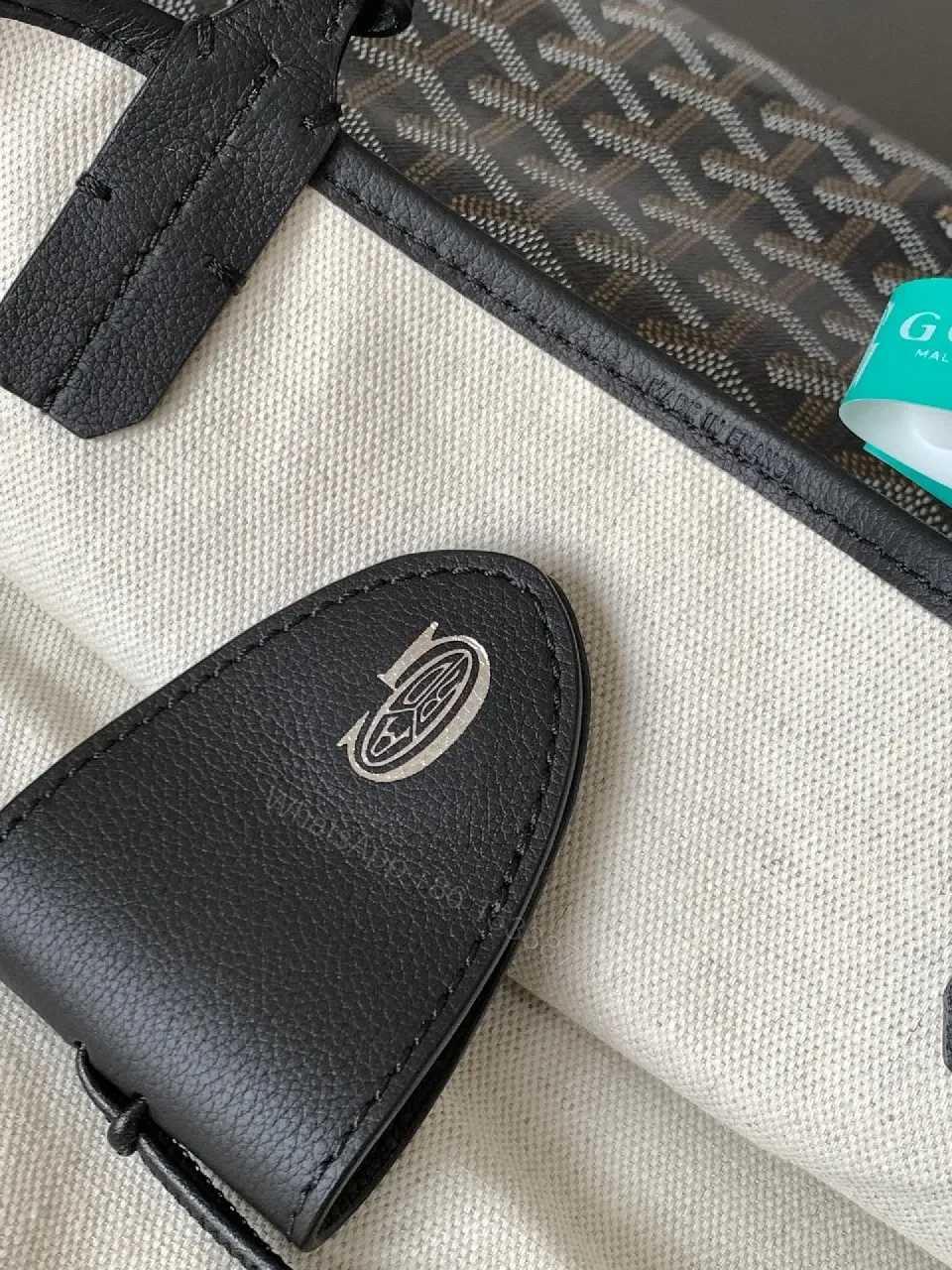 View 8 of Structured Tote: Goyard‐Inspired Pattern, Durable Craftsmanship