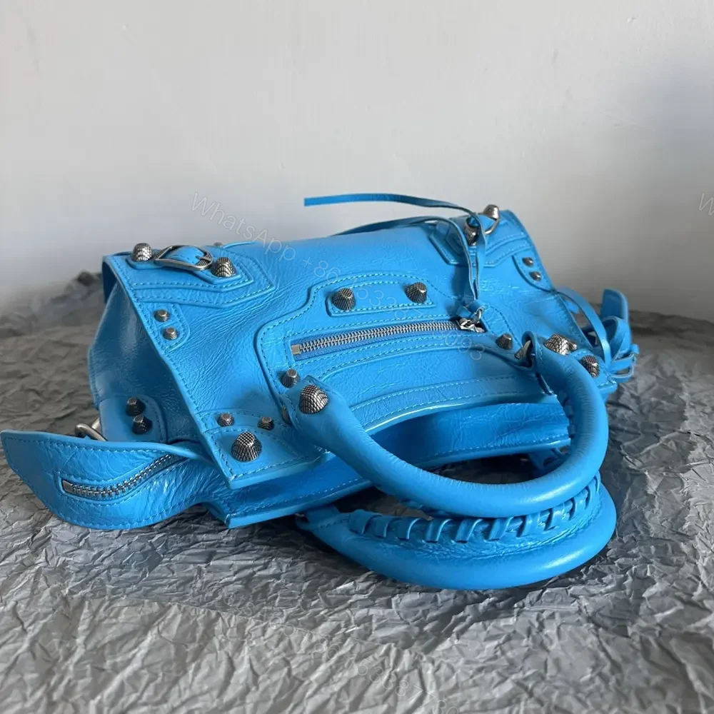 View 7 of 高仿Balenciaga*NeoCagole系列機車包藍色