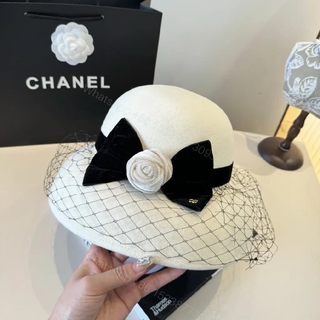 View 4 of Chic Fedora: Felt, Satin Bow, Veil, Couture Flair, Fedora