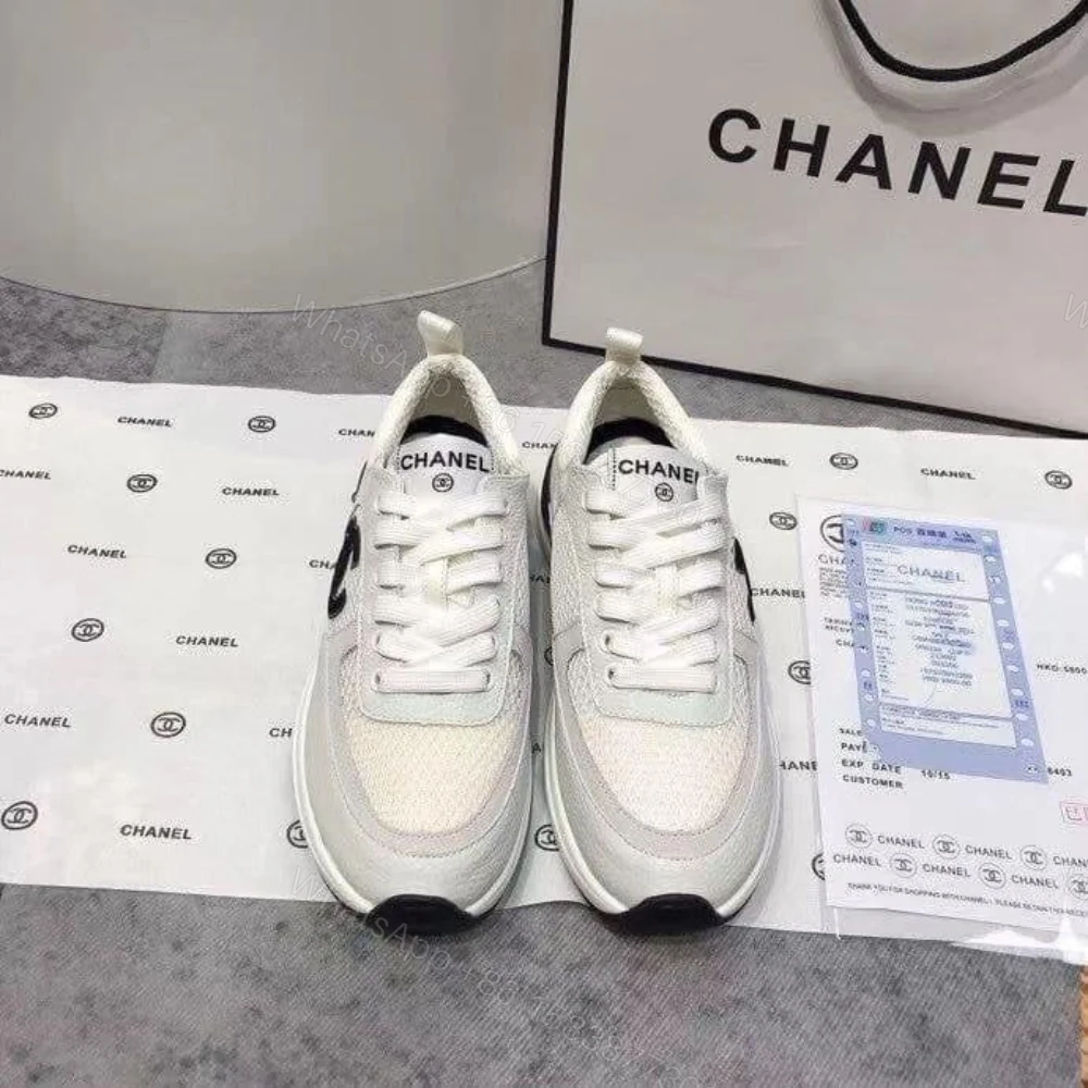 View 3 of Chanel CC Sneakers White