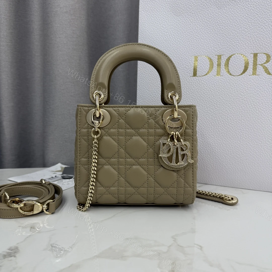 Dior A貨駝色Lady Dior手提包女款霧感皮革人氣百搭配色 — view 1