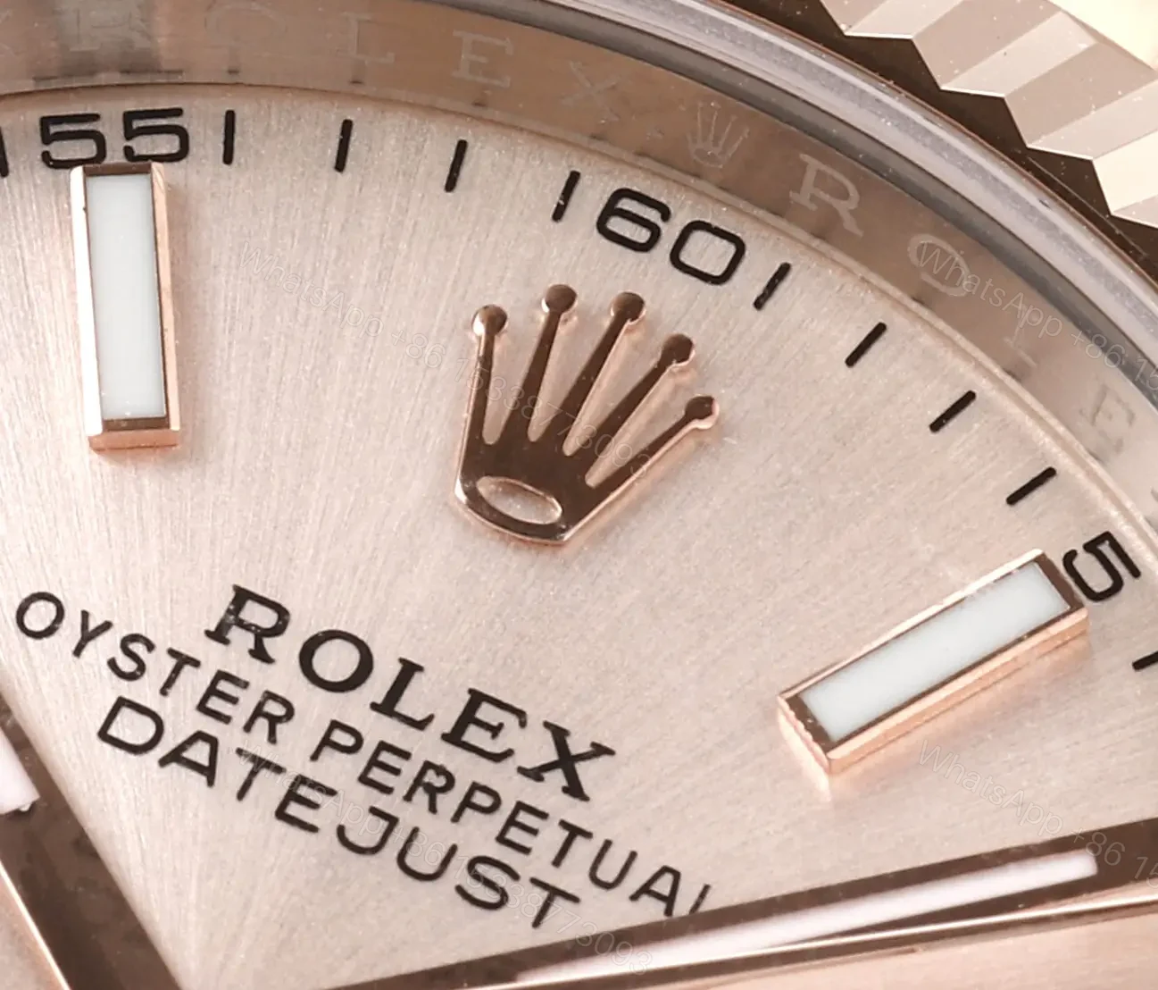 View 6 of Rolex Datejust 41 Everose Rolesor Fluted Oyster Sundust Dial Watch 126331-0009