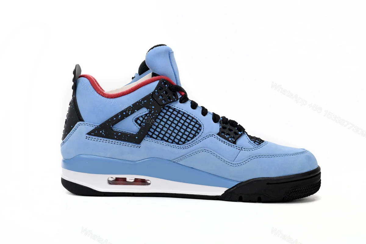 View 2 of Travis Scott Cactus Jack x Air Jordan 4 Retro “Houston Oilers” 308497-406 (Top Quality)