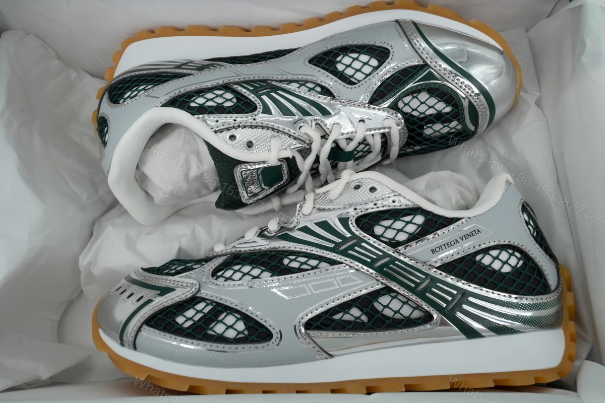 View 5 of Bottega Veneta Orbit Dark Green Silver