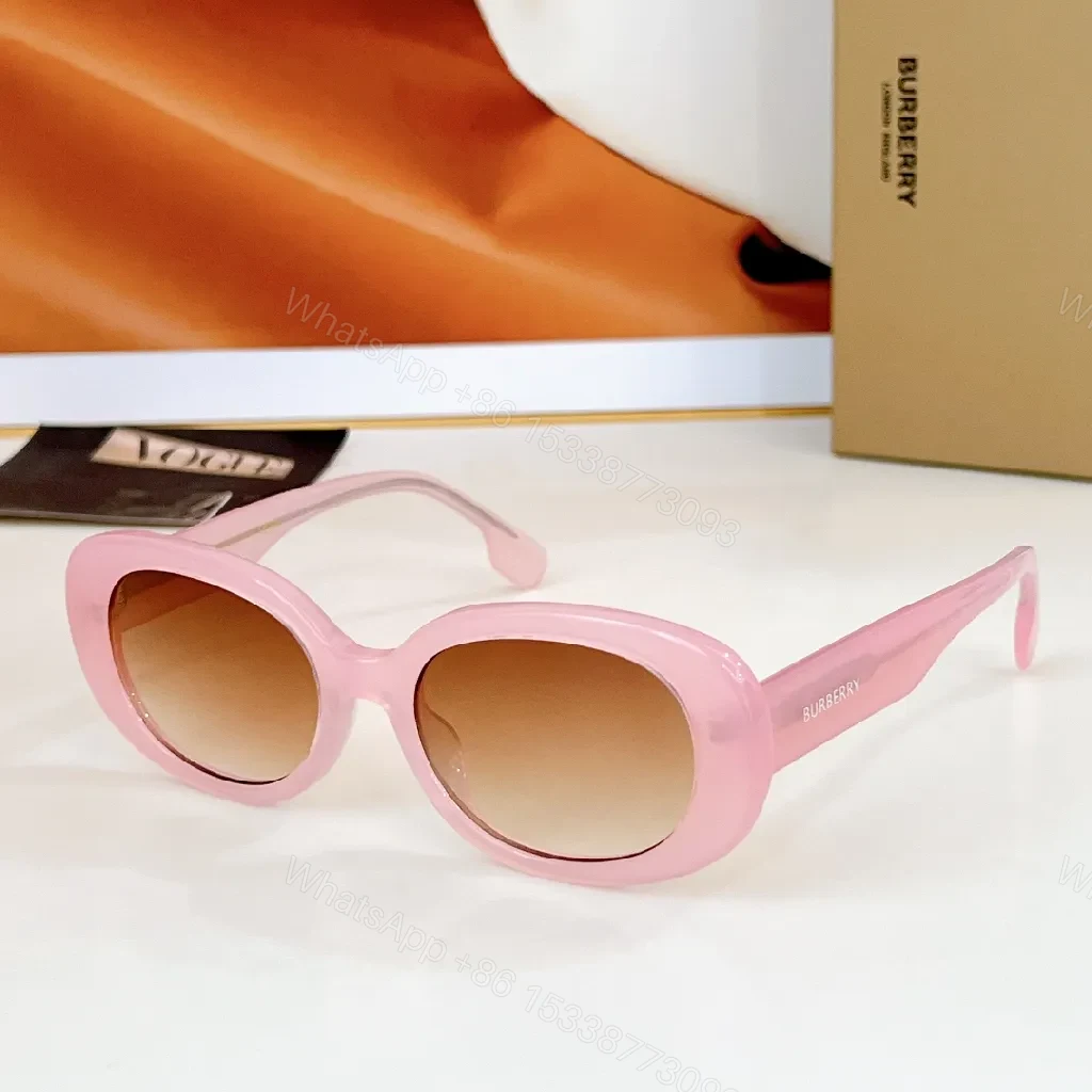 Soft Pink Acetate Sunglasses — Gradient Lenses, Round, Premium Comfort — view 1