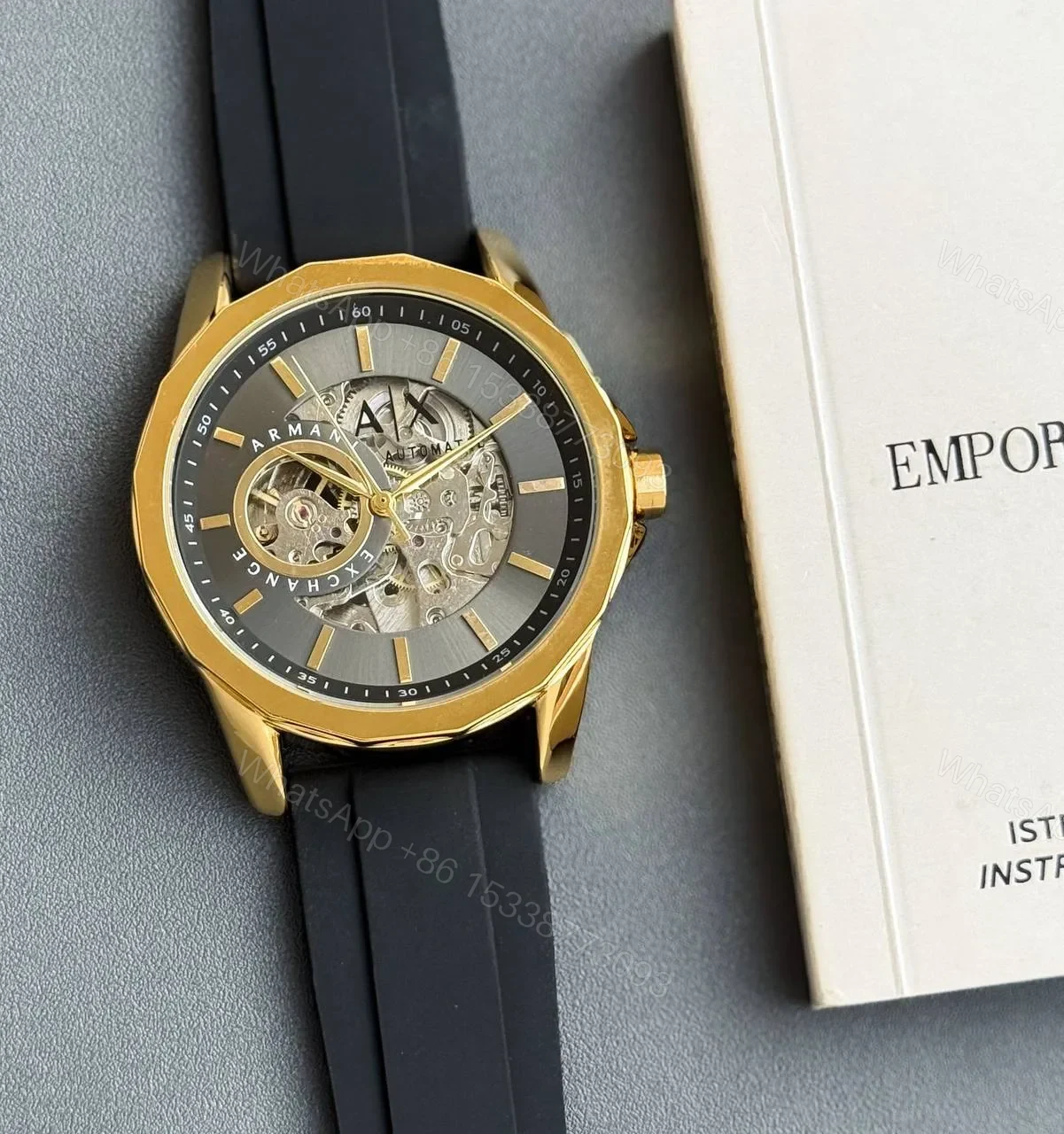 View 2 of Armani Exchange Black Strap