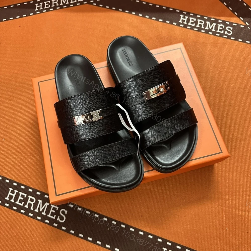 View 2 of HERMES JACKSON SANDAL NOIR H242949ZH03420