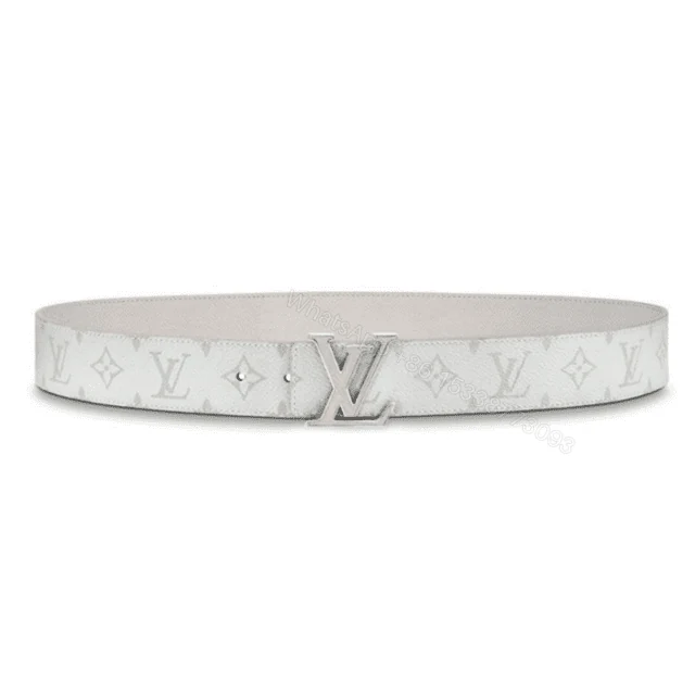 LOUIS VUITTON MEN’S INITIALES 40MM REVERSIBLE BELT WHITE – B127 — view 1
